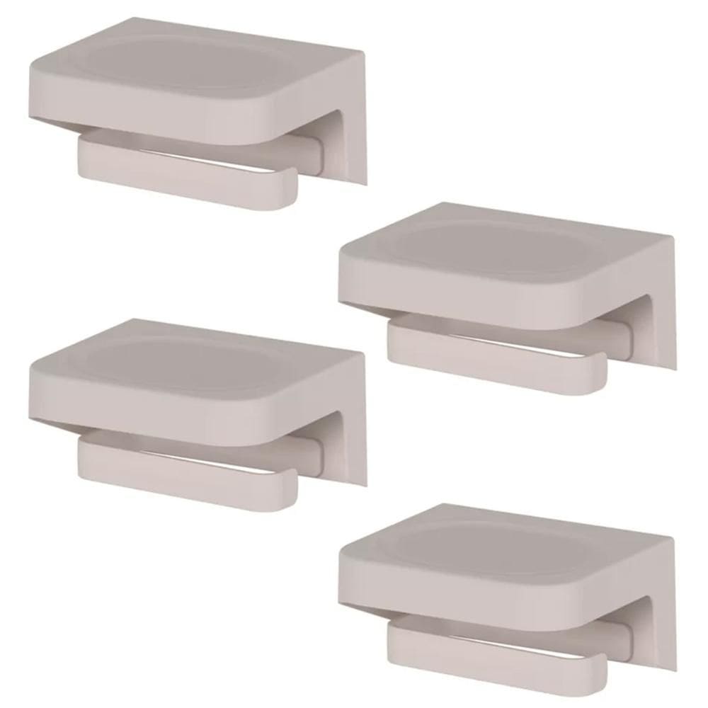 4x Porta Papel Higiênico de Parede Banheiro OU Bege