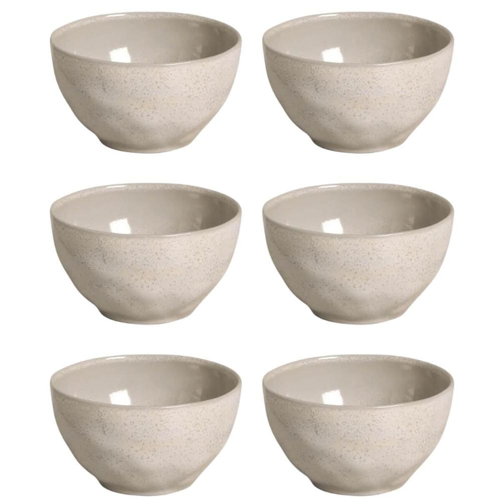 6 Bowls de Cerâmica Off White 558ml Tigelas Porto Brasil Cal