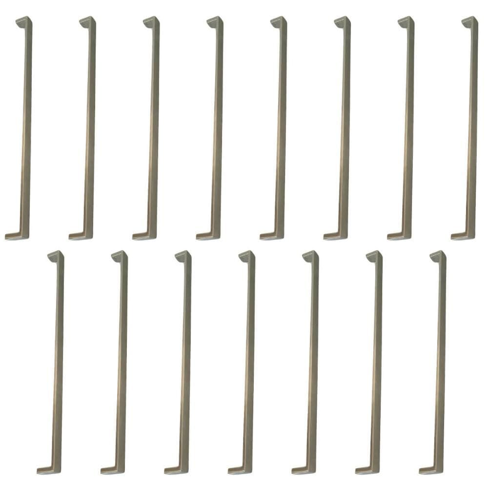 15 Puxadores para Móveis Alças 352mm Zamac Níquel Escovado P