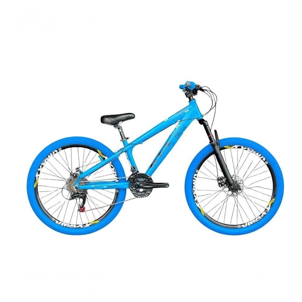 Bicicleta Aro 26 Gta Rebel Azul Câmbios Shimano Com Pneu Azul