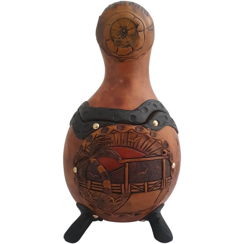 Suporte Porta Erva Mate Artesanal De Porongo Decorativo