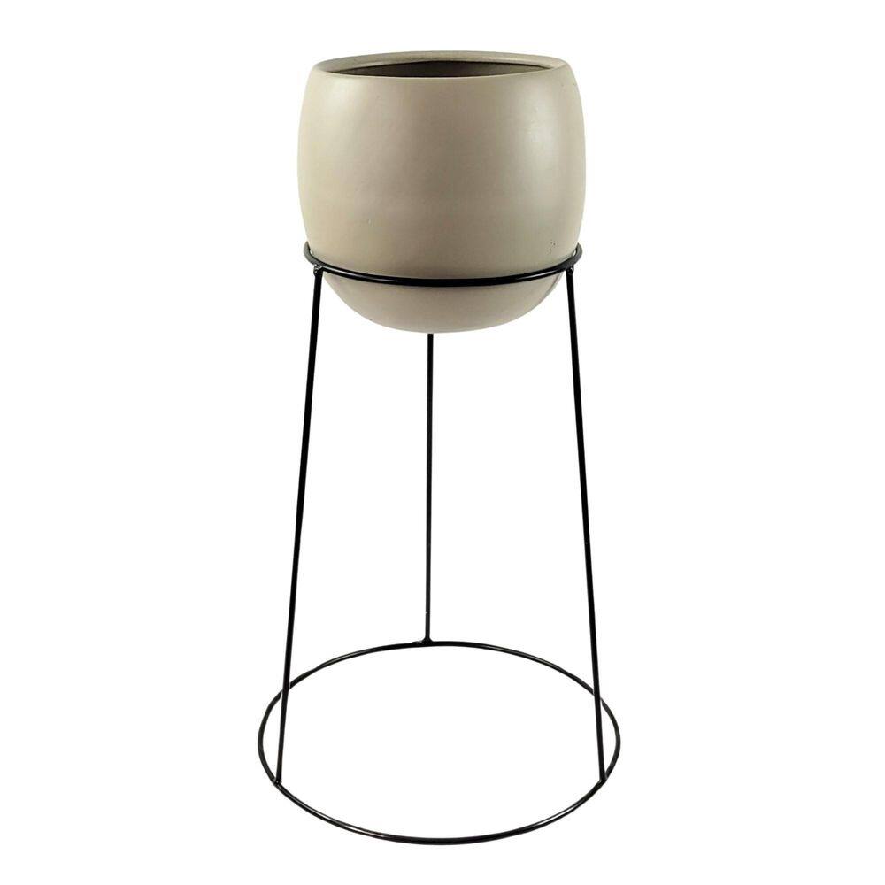 Vaso Com Suporte Cônico 60Cm Para Chão Decoração