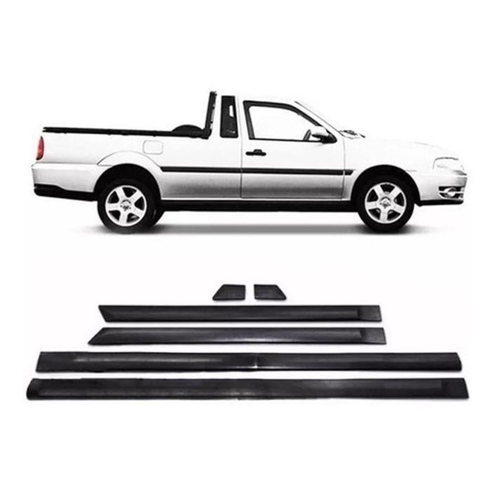 Jogo Friso Lateral Saveiro G3 00 01 02 03 04 05 Largo Preto