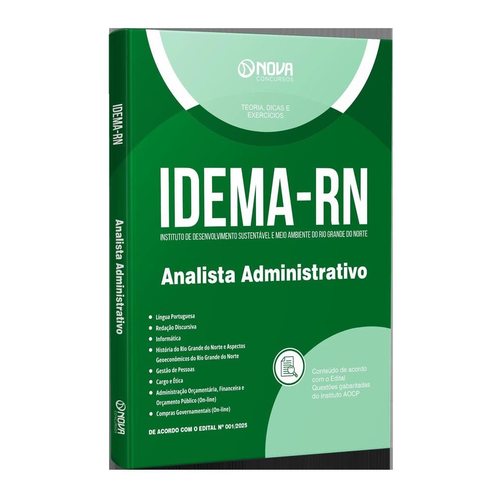 Apostila Idema Rn 2025 - Analista Administrativo