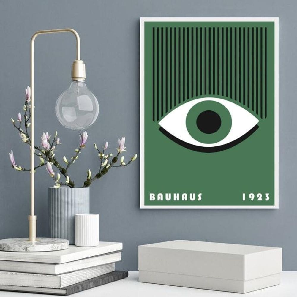 Quadro Poster Bauhaus - Olho Verde 24X18Cm