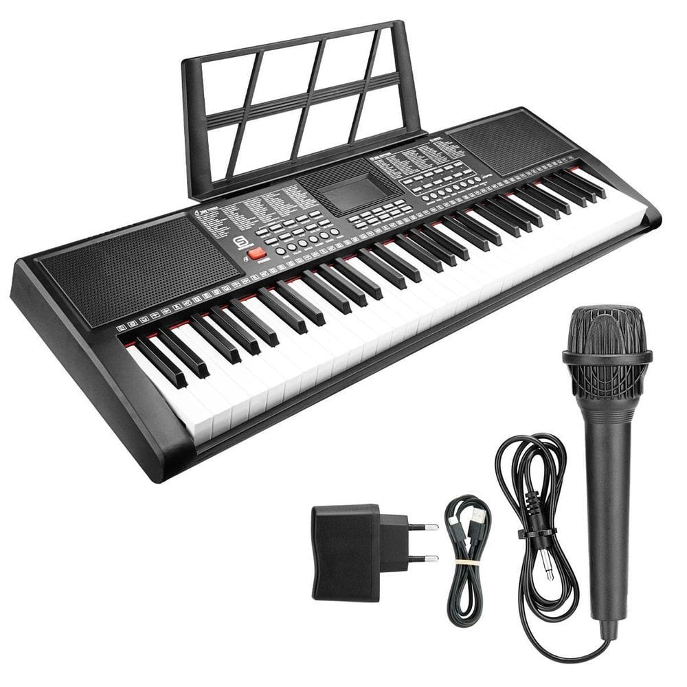 Teclado 61 Teclas Com Funções Profissionais Display Usb Mic
