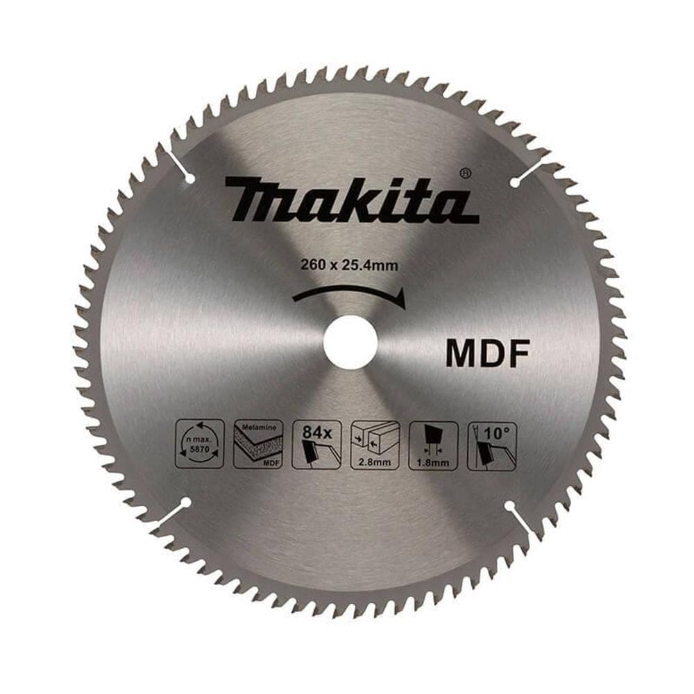 Lamina De Serra Tct Mdf 255Mmx25,4Mm X 84T M2D Makita 62452