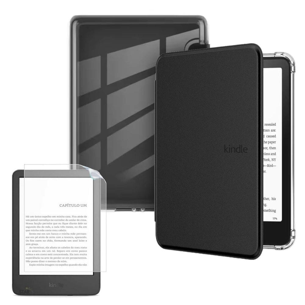 Capinha Acrílico Para Kindle Paperwhite 12 Sa568B + Película