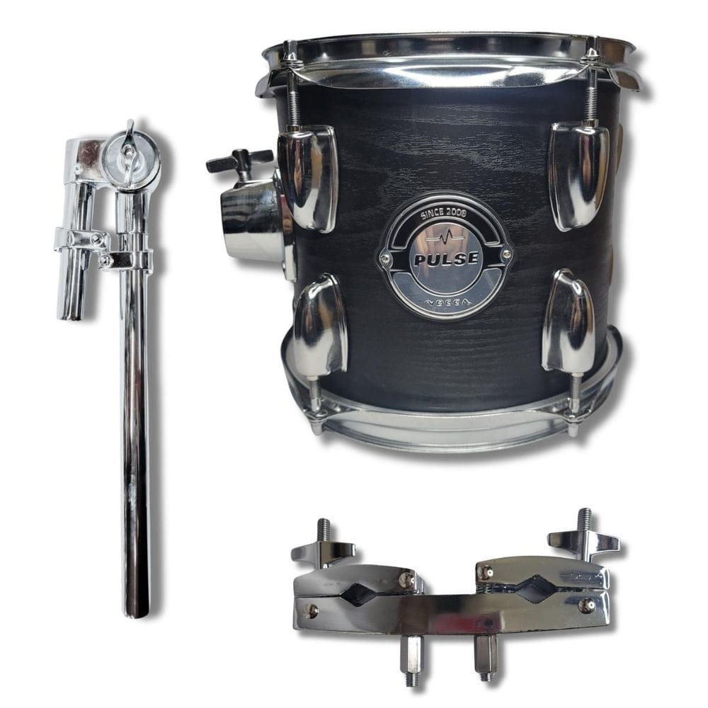 Tom 8 X 7 Com 5 Afinações + Clamp + Holder Preto Mtb Vogga