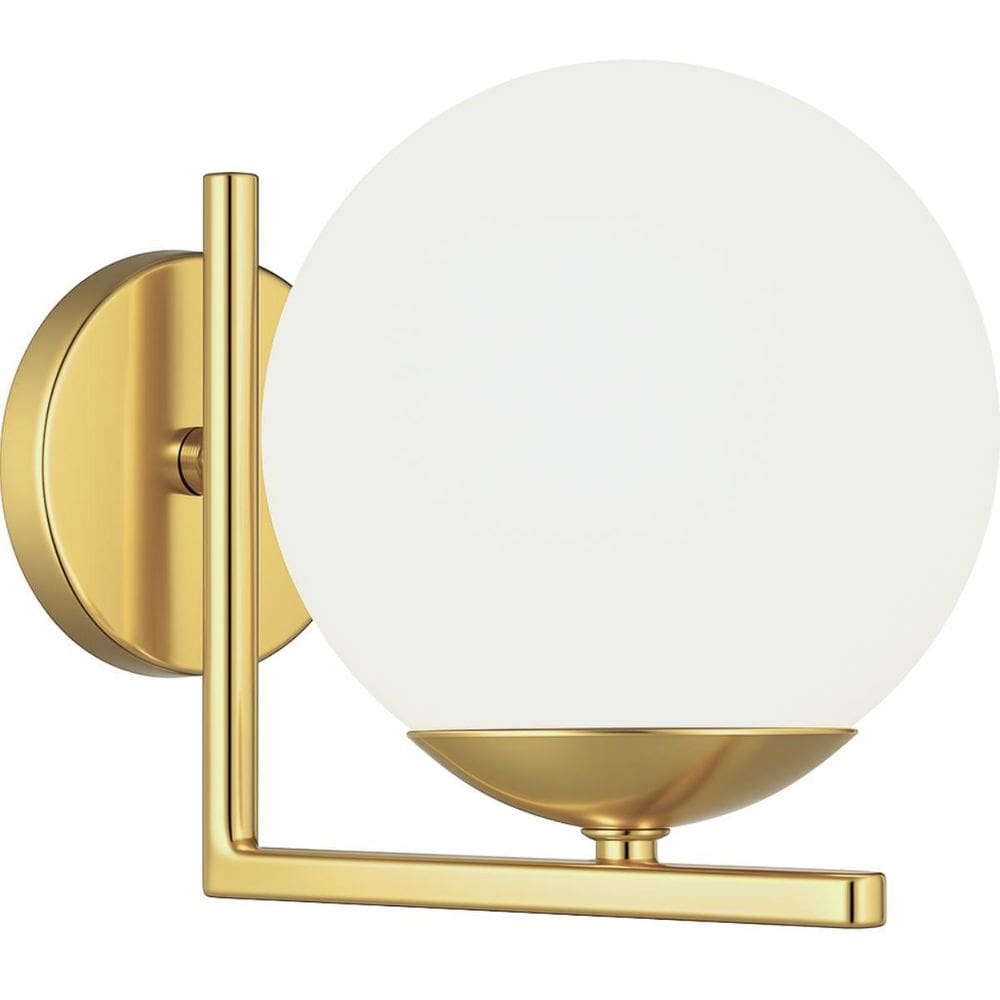 Luminária Arandela Parede 19Cm Globo Vidro 15Cm Metálica