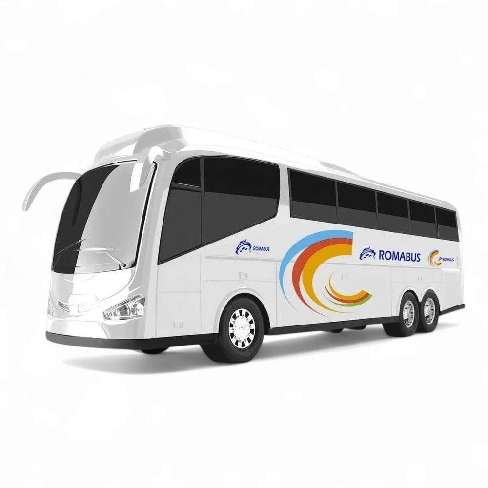 Miniatura Carrinho Ônibus Roma Bus Executivo Roda Livre Bran