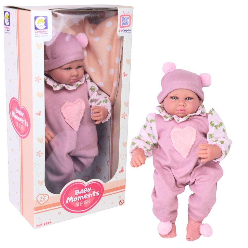 Boneca Baby Moments Reborn Menina 2846 - Cotiplás