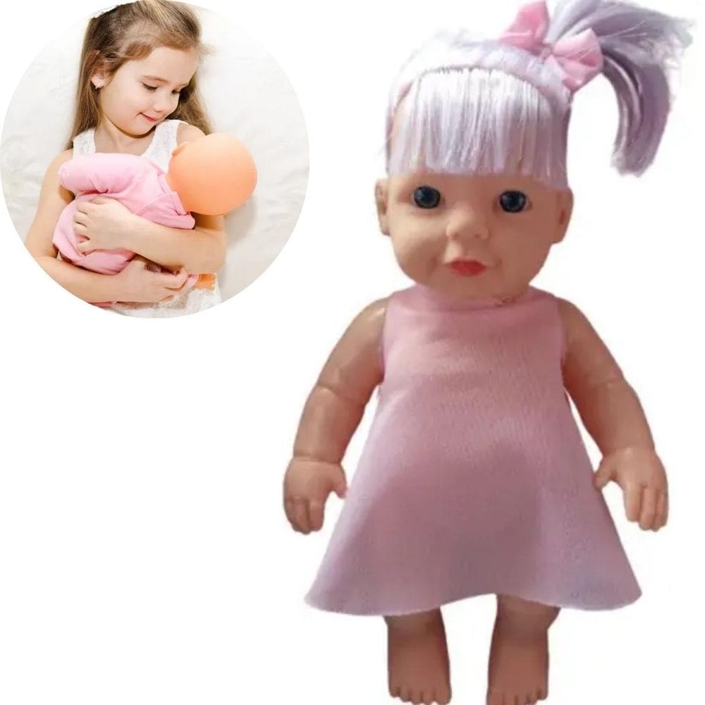 Adorável Brinquedo Isinha Baby Loira Pelúcia Presente