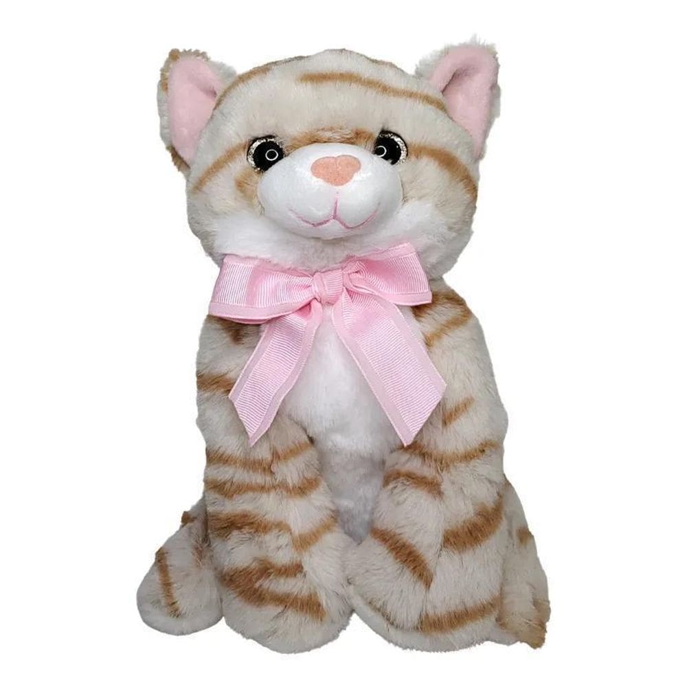 Gato De Pelúcia Super Macio Com Olhos Brilhantes