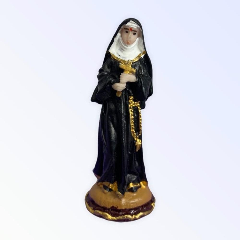 Santa Católica Em Resina Santa Rita De Cássia 8Cm + Presente