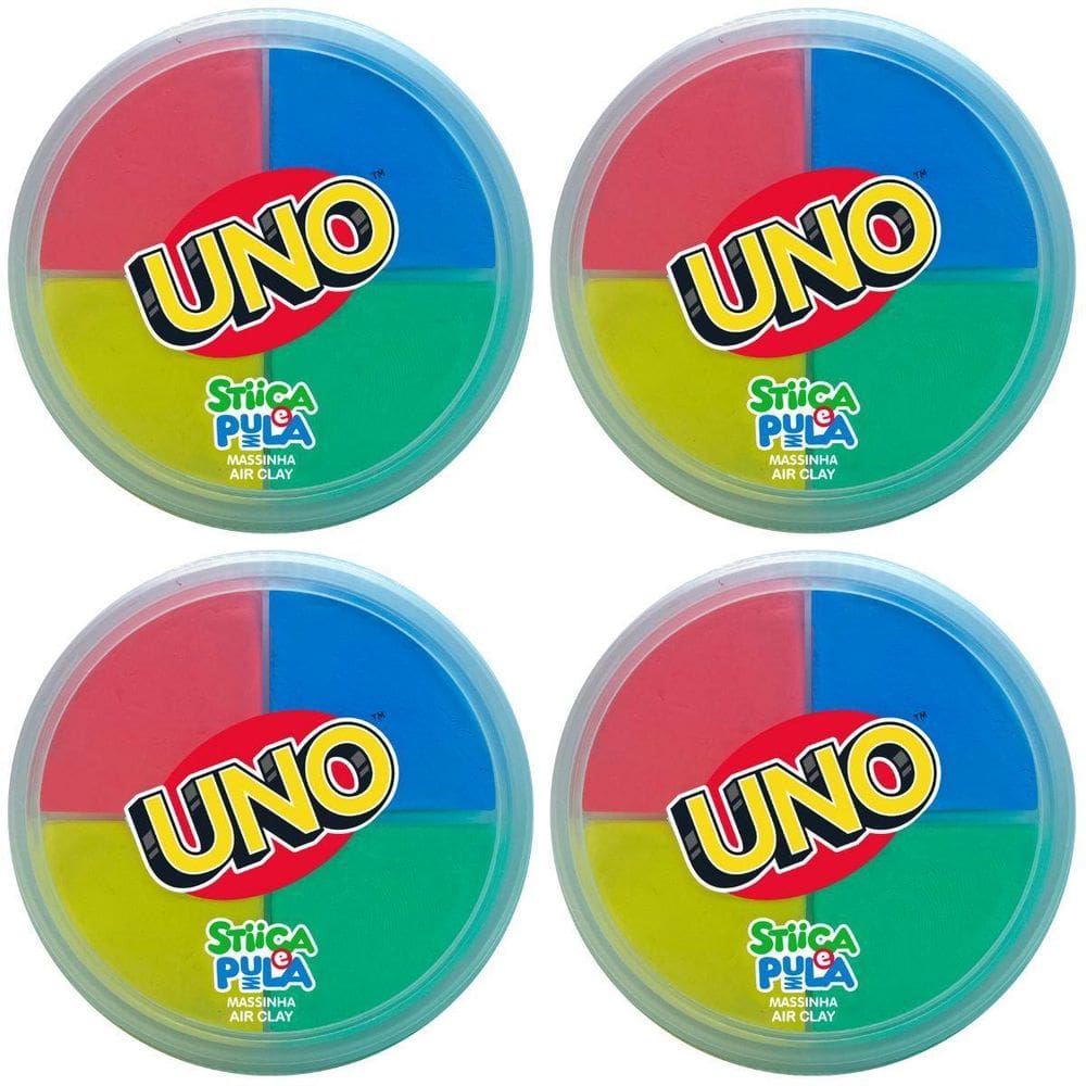 4X Stiica E Pula Massinha Air Clay 20G Uno - Doce Brinquedo