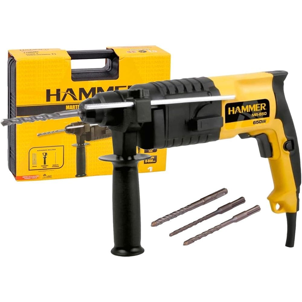Martelete Rotativo 950W Furadeira Sds Amarelo Sa8222 Potente