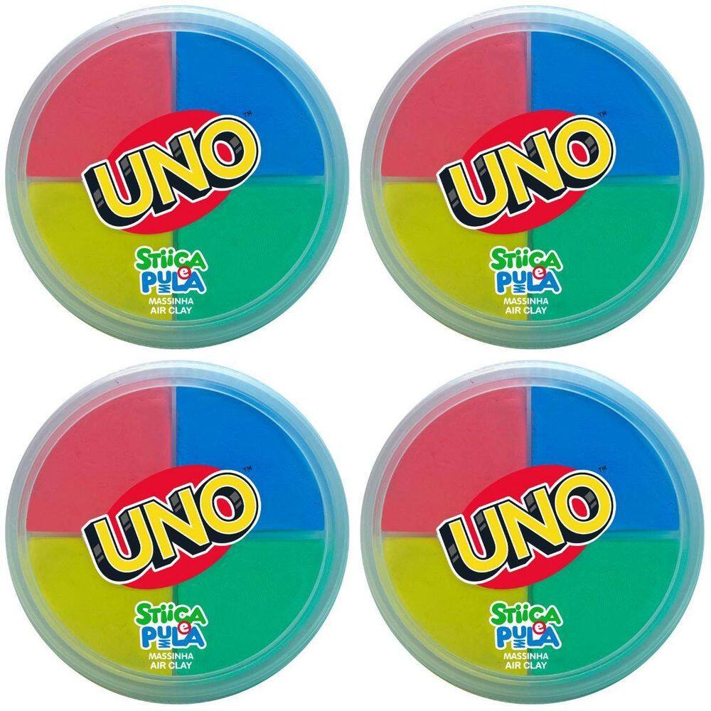4X Stiica E Pula Massinha Air Clay 20G Uno - Doce Brinquedo