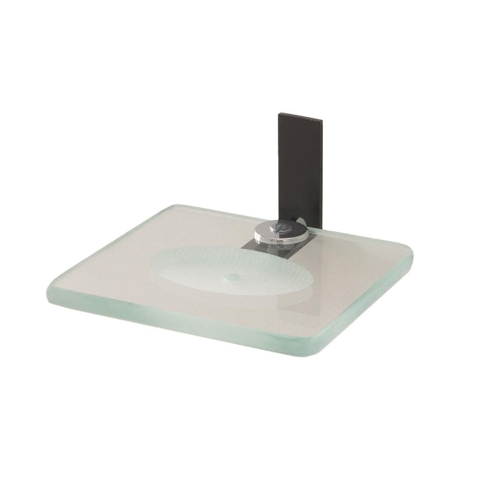 Saboneteira Para Banheiro Athena Quadrado Preto Fosco