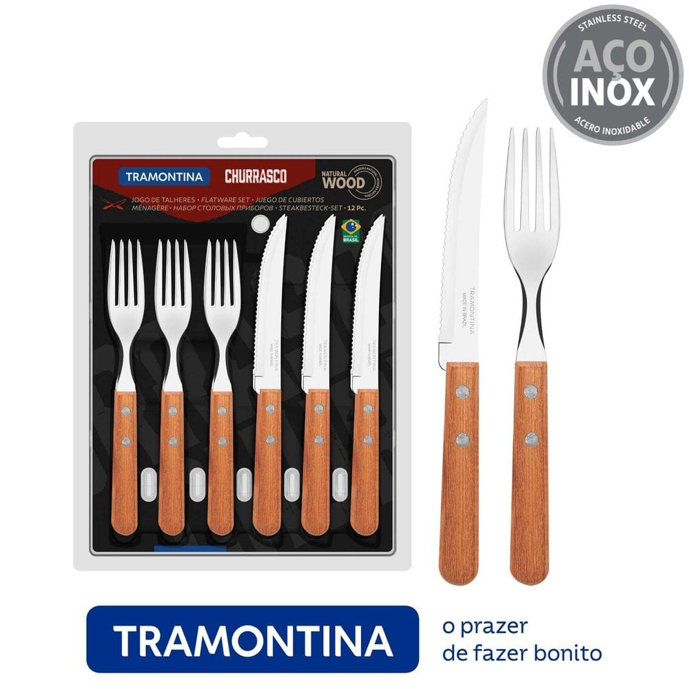 Jogo de 12 Talheres em Aço Inox Dynamic - Tramontina