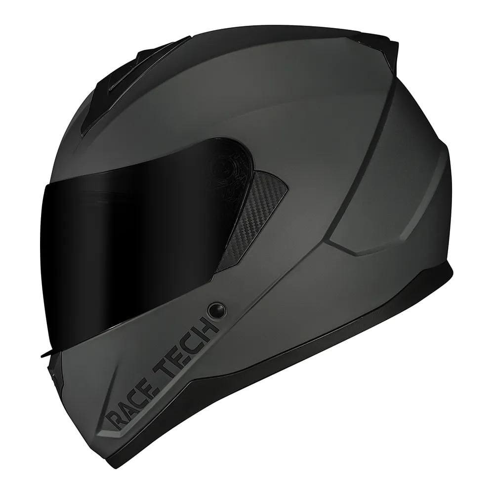 Capacete Race Tech Sector Monocolor Titanium Com Viseira Fumê Extra