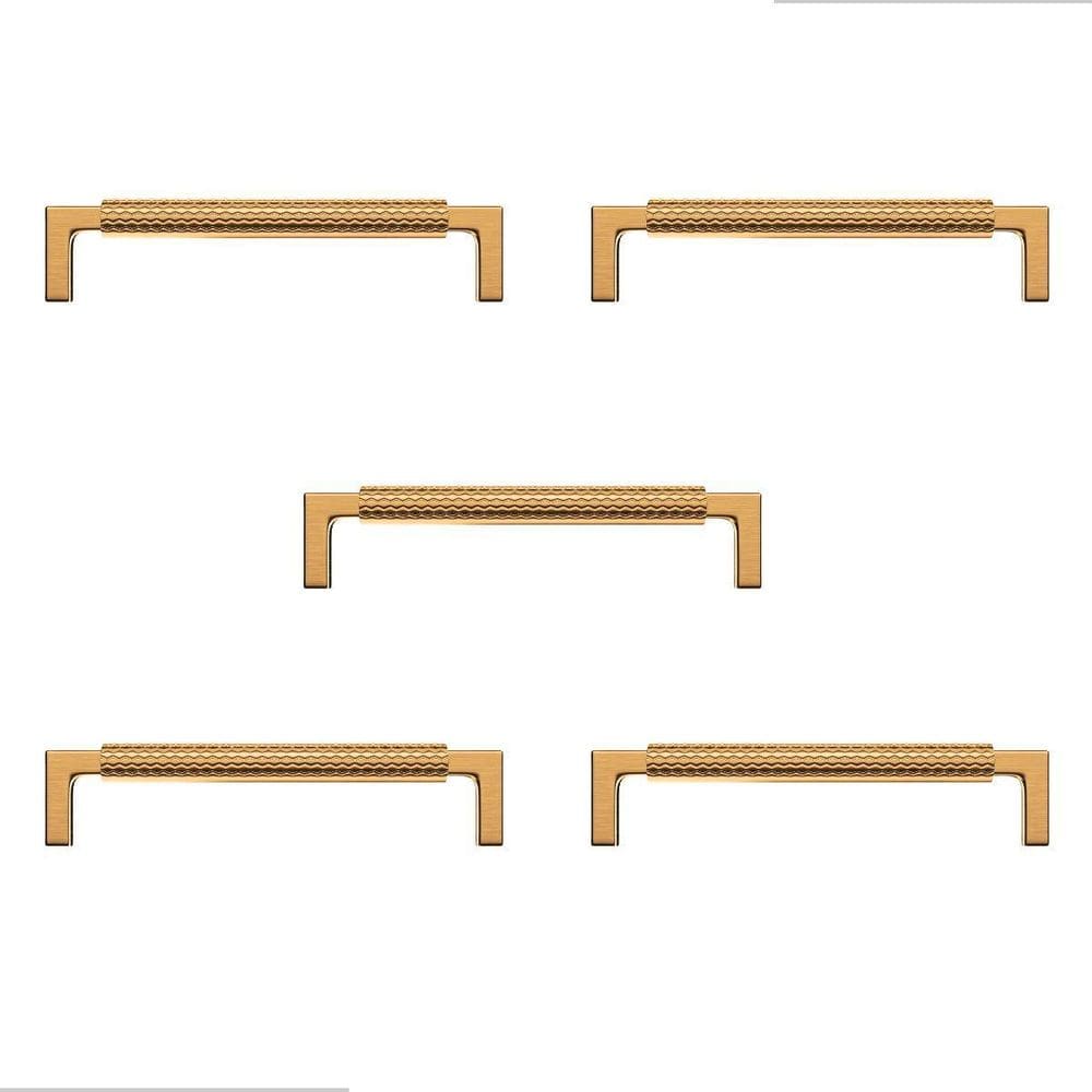 Kit 5 Puxador Zigrinato Il1780 160Mm Bronze Esc Italy Line