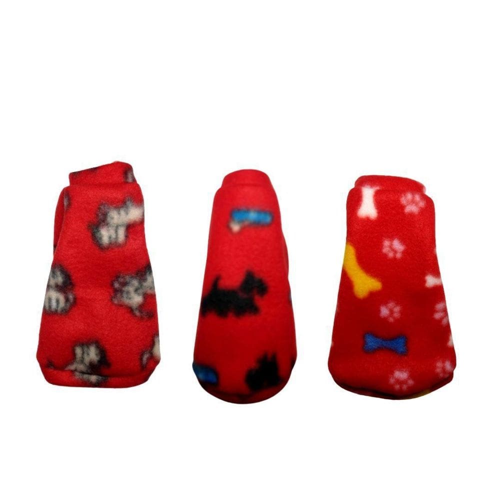 Kit 3 Roupinhas Para Cães Filhotes - Vermelhas