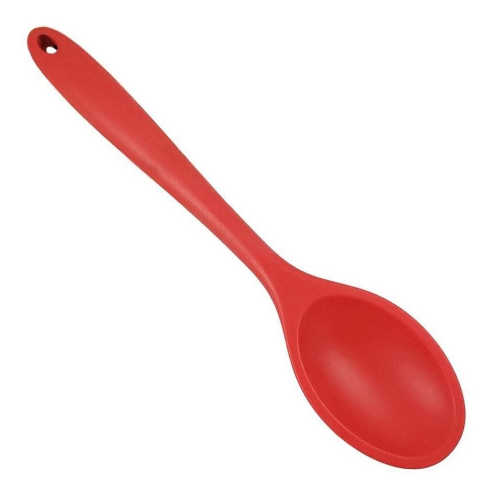 Colher De Silicone Uso Geral Servir Cozinhar Mexer Vermelha
