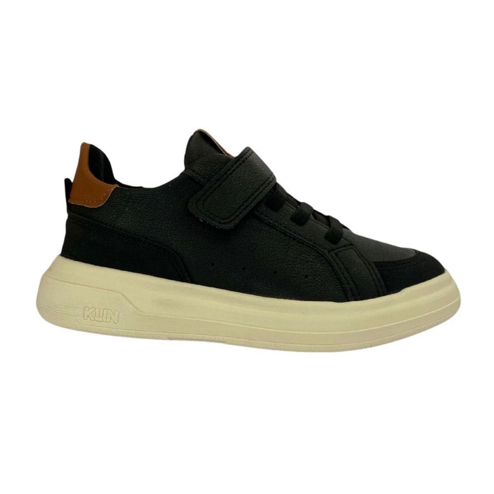 Tênis Klin Capri Mini Infantil Preto/Caramelo dia a dia criança