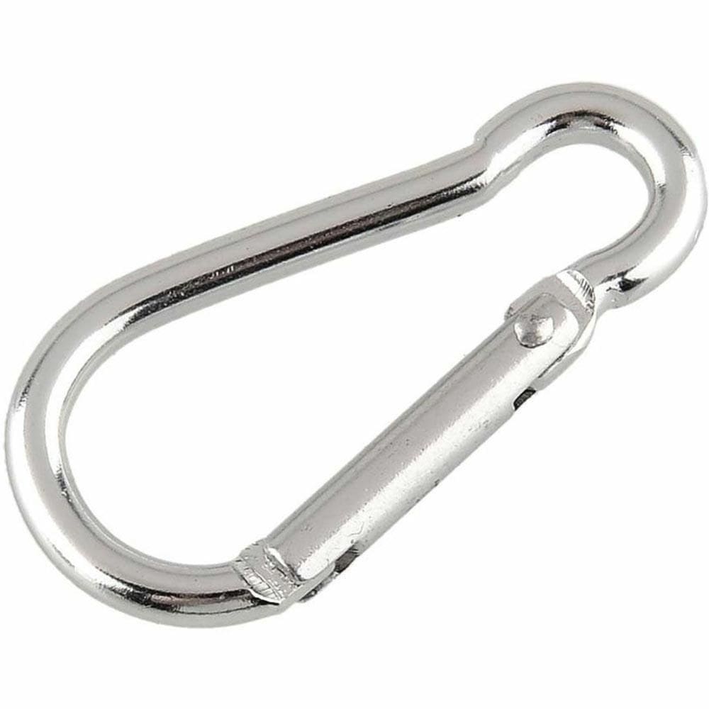 Mosquetão Inox Simples 6Mm X 60Mm Sem Olhal
