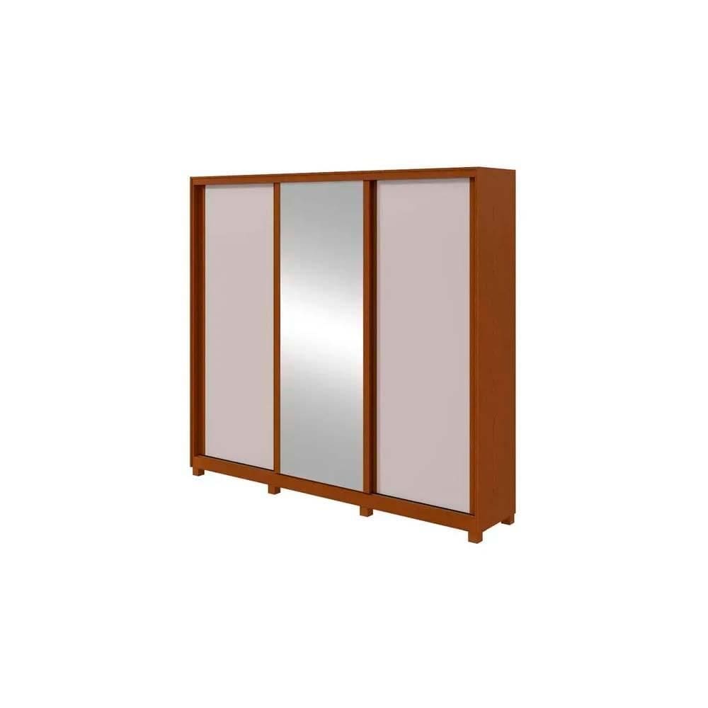 Guarda Roupa Lopas Forma 230 3 Portas 4 Gavetas Com Espelho