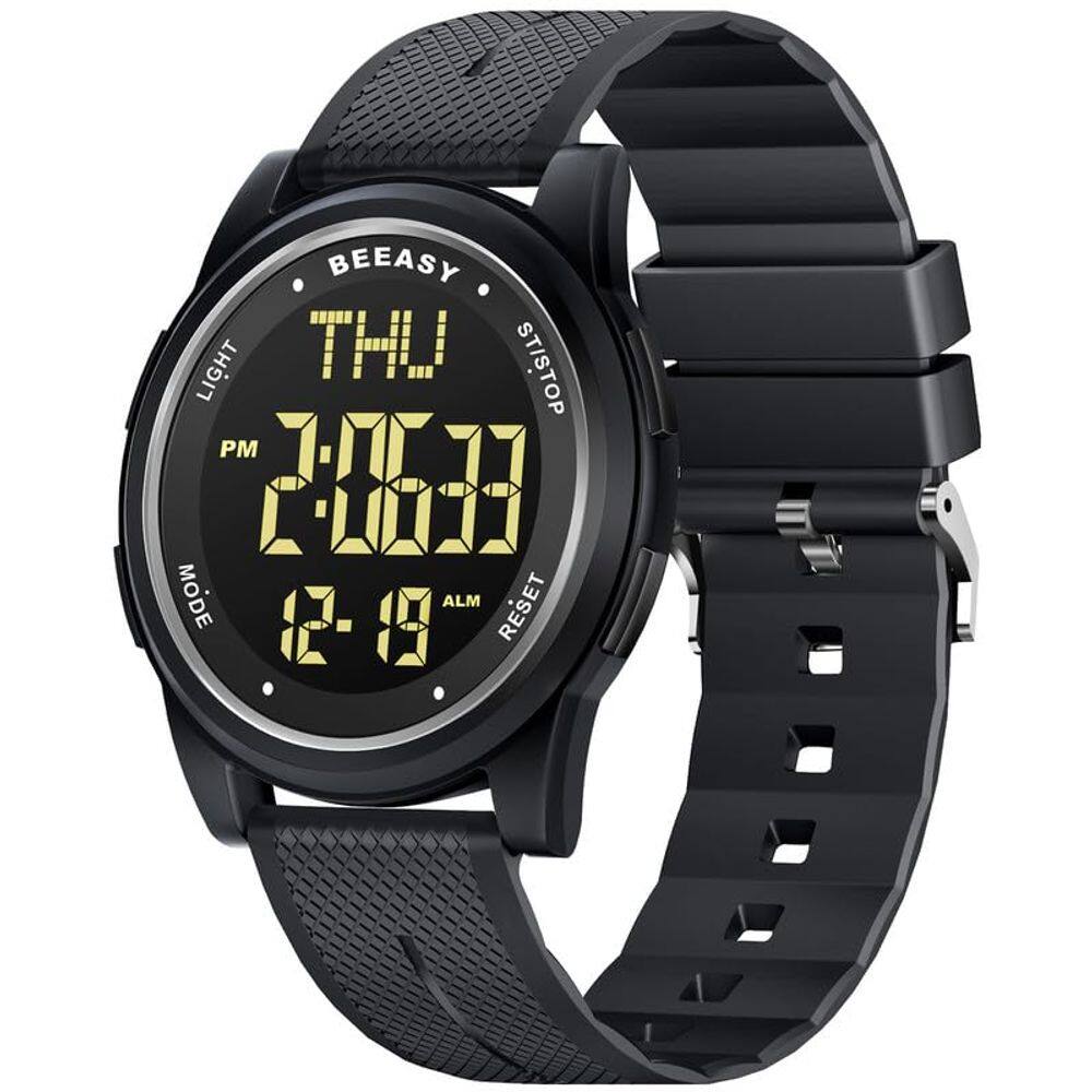 Relógio digital Beeasy Waterproof com cronômetro para homens
