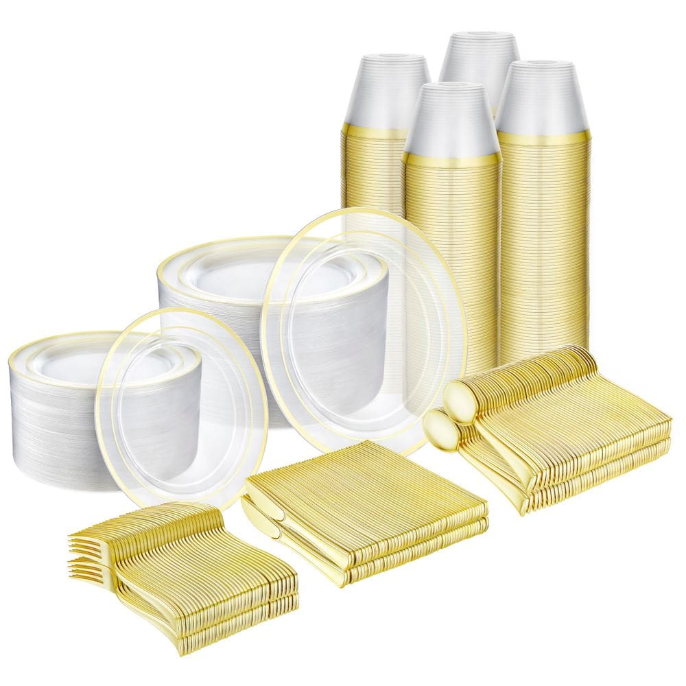 Conjunto de louças descartáveis R-kay 600 unidades para 100 convidados