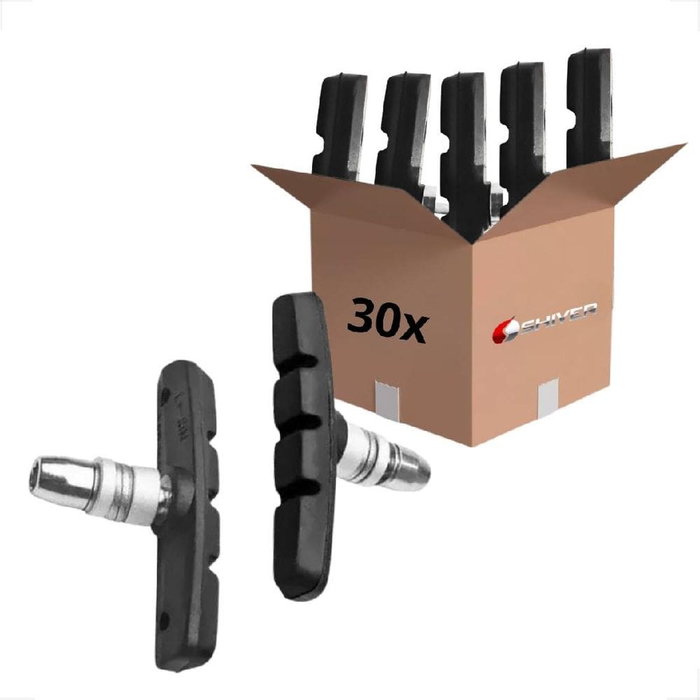 Kit 30 Par Pares Sapata Pastilhas De Freio Shiver V-Brake 70Mm Bicicleta Aro 26 29