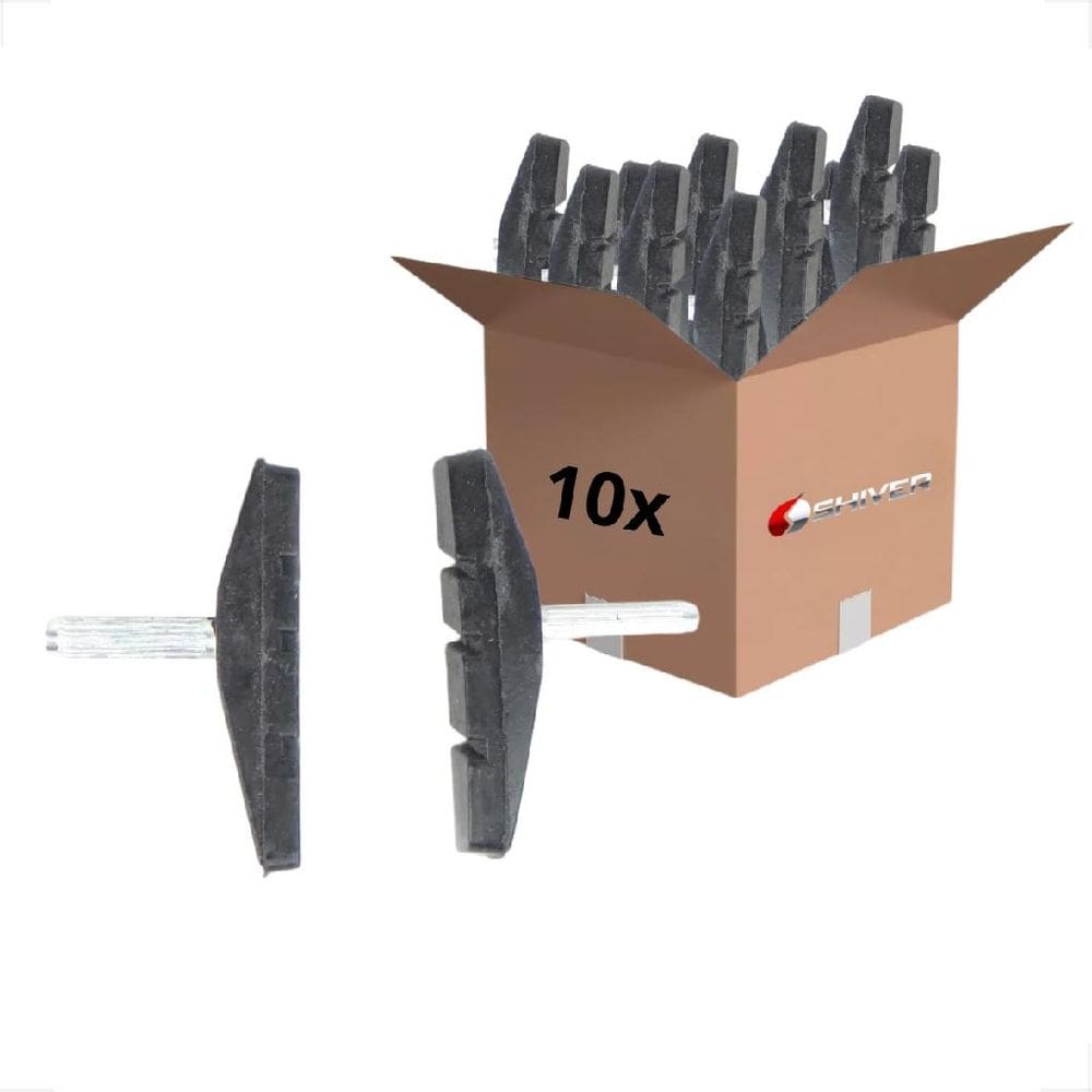 Kit 10 Par Pares Sapata Pastilhas De Freio Shiver V-Brake 60Mm Bicicleta Aro 26 29