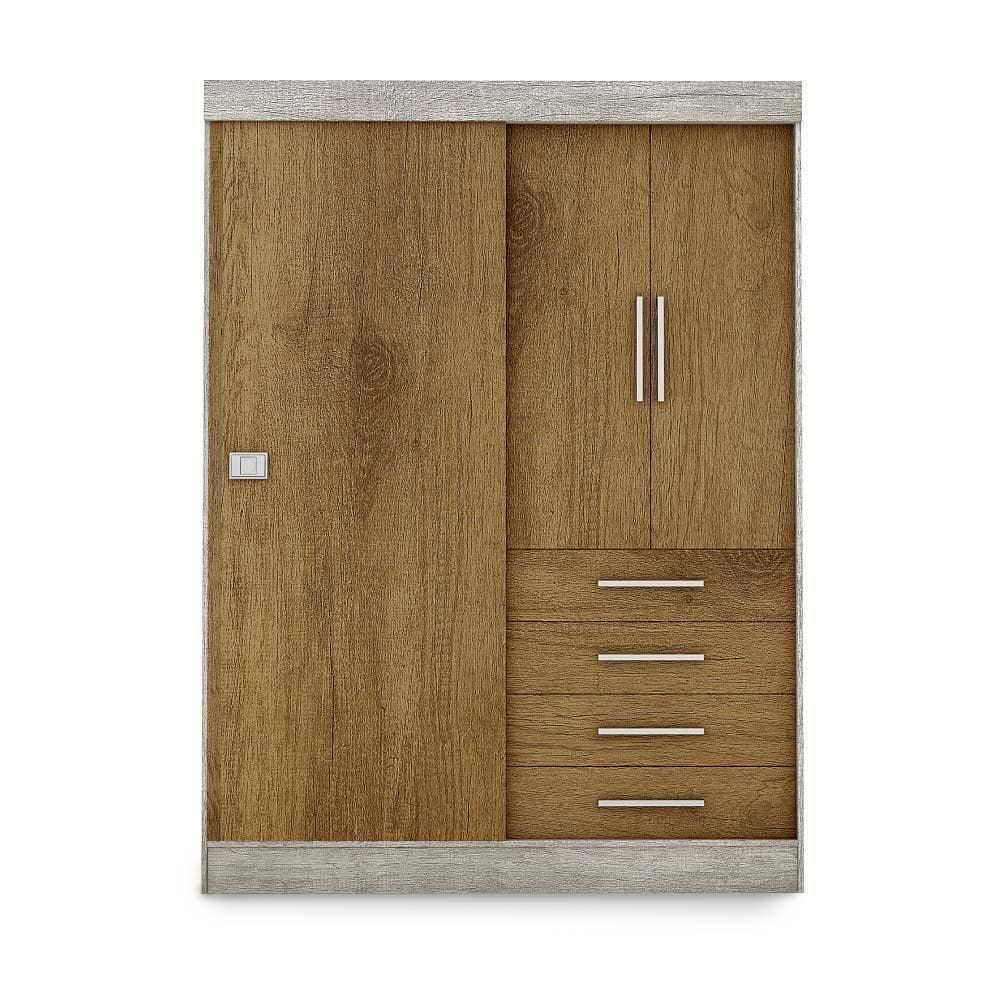 Modulo Ja Georgia Guarda-Roupa Avelã/Jequitibá