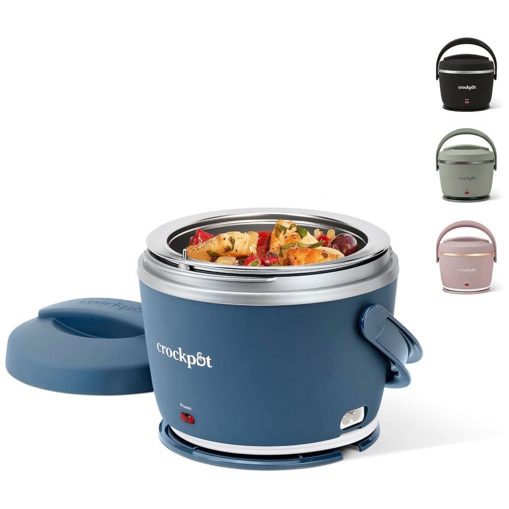 Lancheira Elétrica Portátil 600 mL Aquece e Mantem Aquecido, 110v, CROCK POT 2143870, Azul