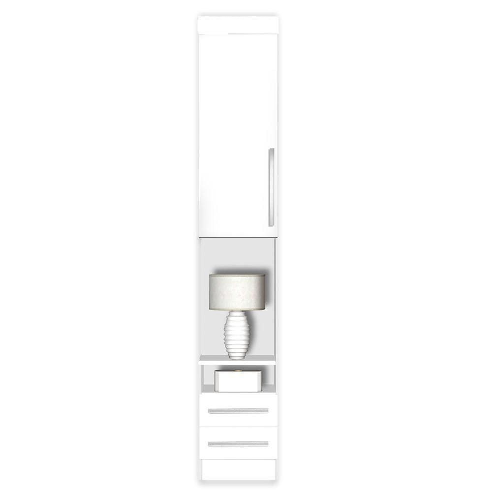 Modulo Ja Mesa De Cabeceira Alto Georgia Branco Fosco Branco