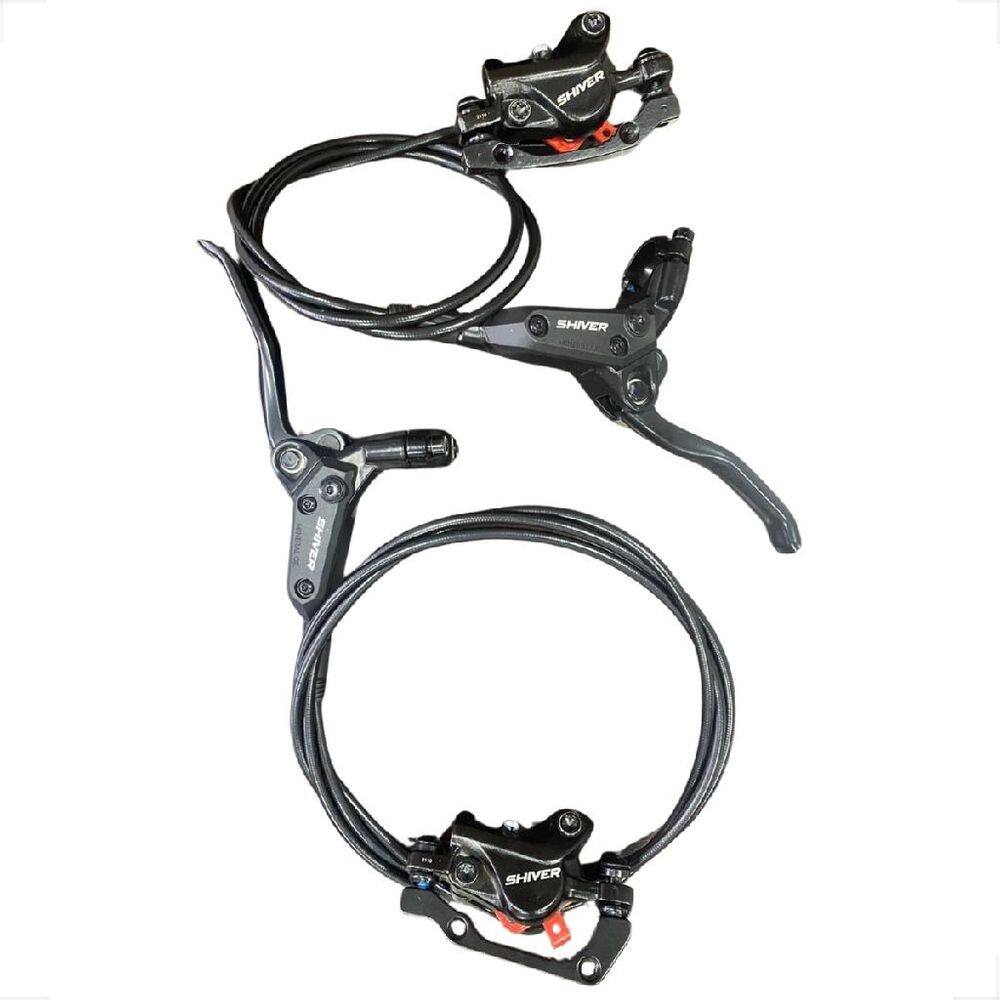 Par Freio a Disco Hidráulico Tipo Shimano Shiver Sem Discos Dianteiro Traseiro Bicicleta Bike Mtb dh