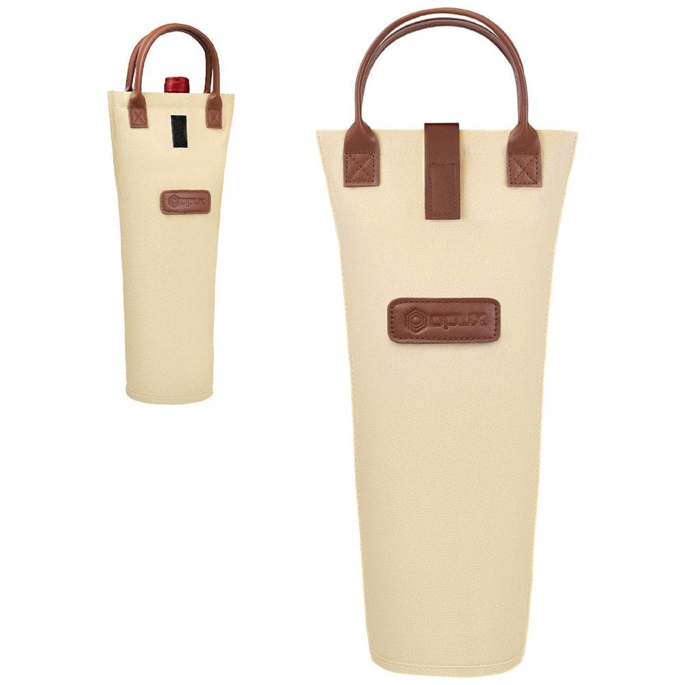Bolsa Térmica OPUX para Transporte de Garrafa de Vinho, Porta-Garrafa Isolado 1L, Ideal para Piqueniques e Praia, Suporte Acolchoado e