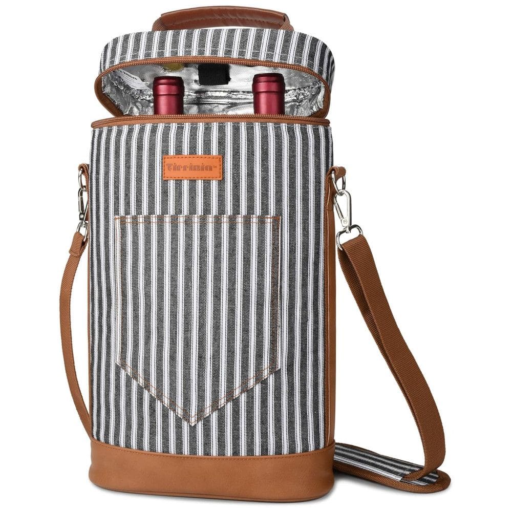 Bolsa Térmica para 2 Garrafas de Vinho Tirrinia - Ideal para Amantes de Vinho - Design Elegante - Mantém o Vinho Gelado por Horas -