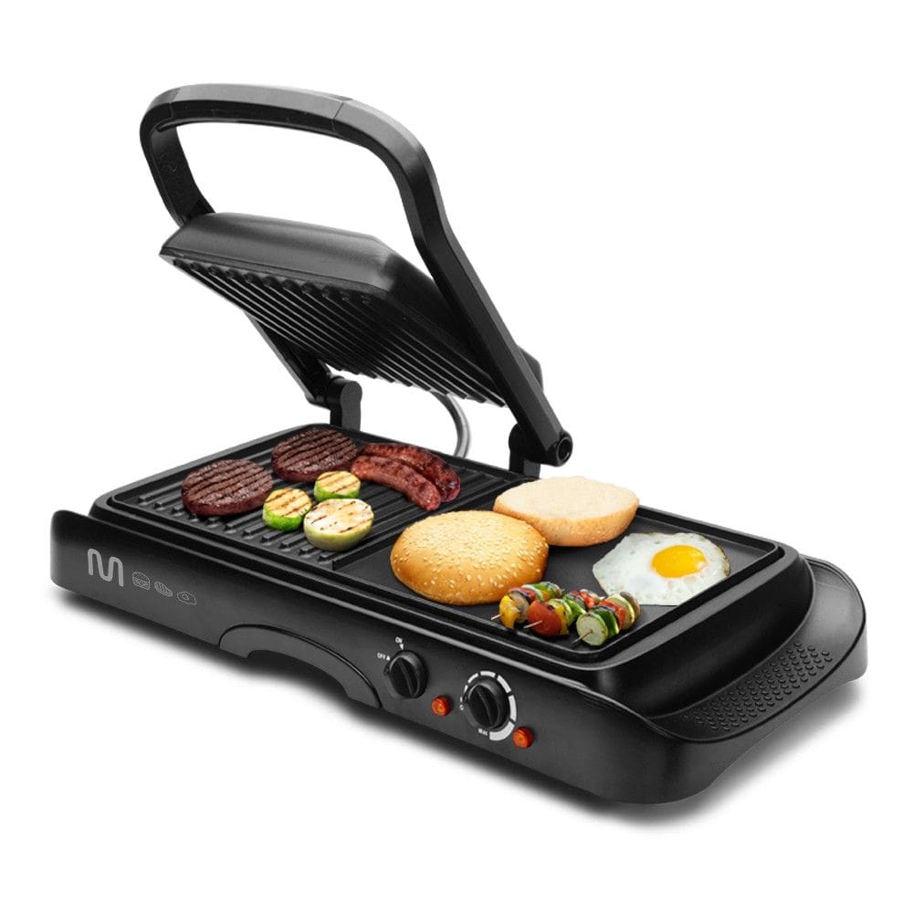 Grill 2 em 1 com Chapa Flutuante e Chapa Lisa 220V-2000W Preto Multi - GO121