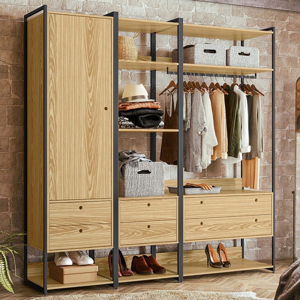 Closet Industrial Anubis 1 Porta 6 Gavetas Pinus 17518 - Pnr Móveis