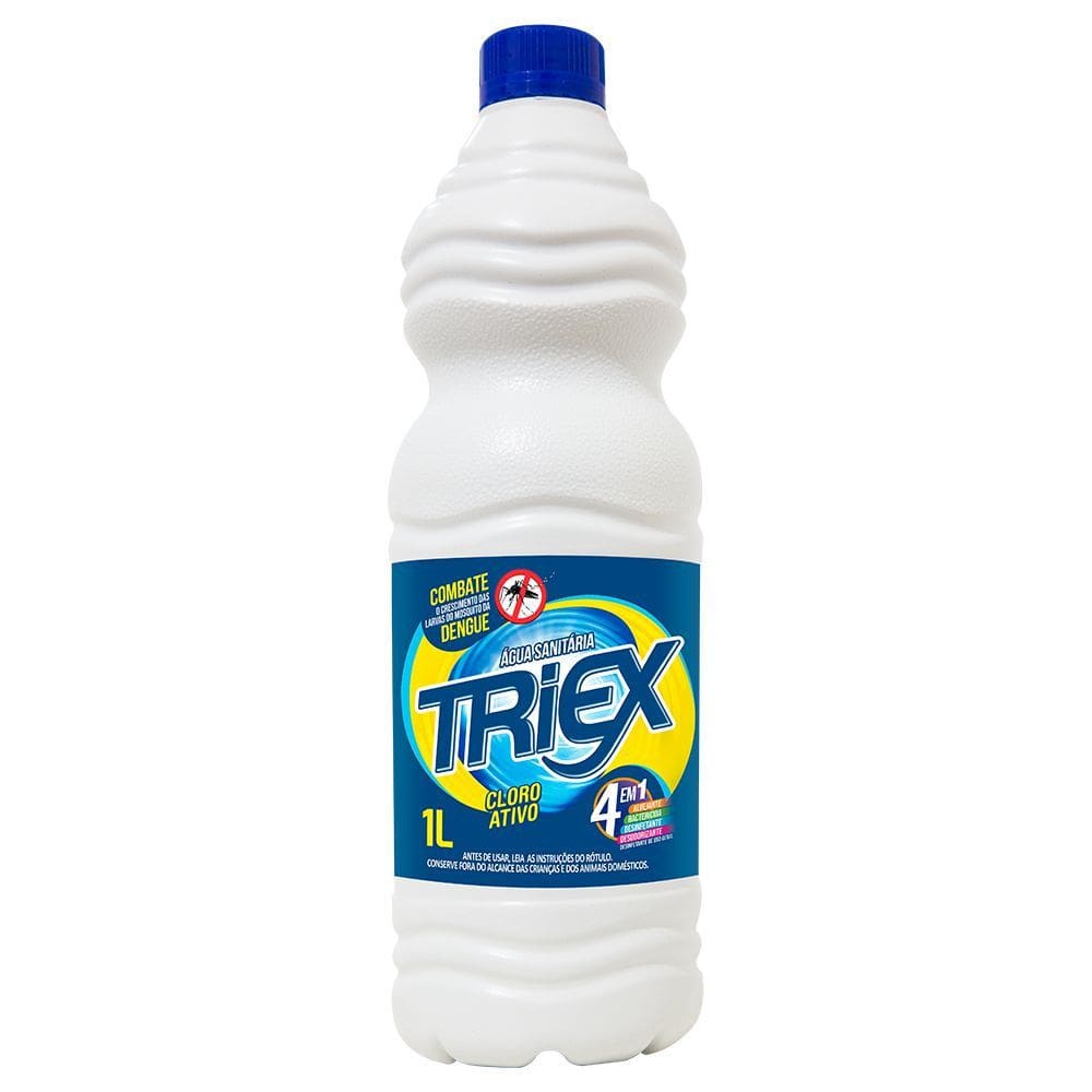 Kit com 3 Água Sanitária Branca 1L Triex