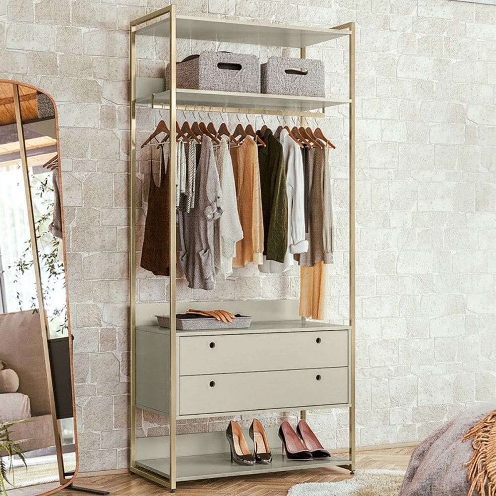 Closet Industrial Anubis 2 Gavetas Off White 17251 - Pnr Móveis