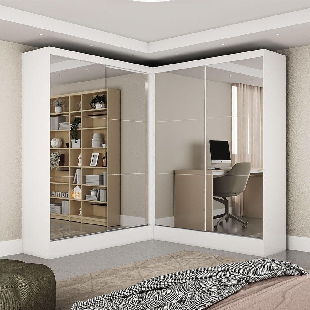 Closet Casal Belém 4 Portas Premium 4 Gavetas Carioca Móveis