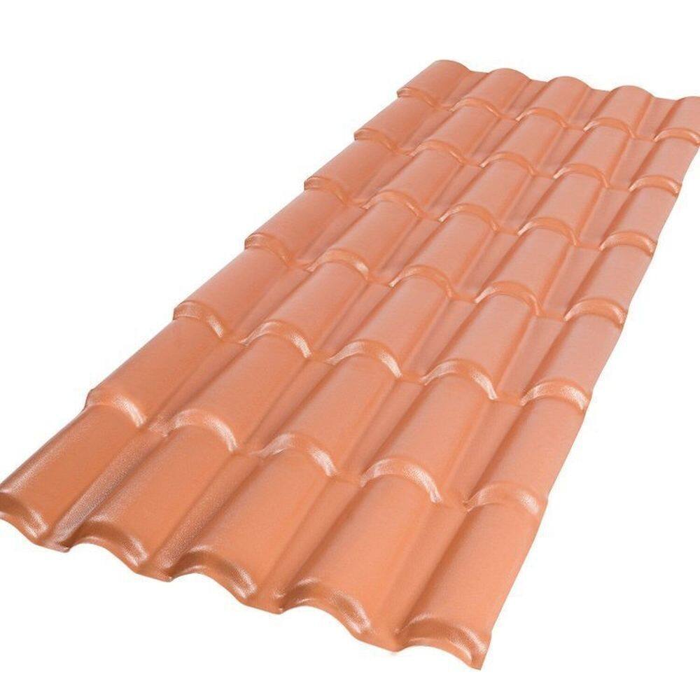 Kit 15 Telhas Pvc Colonial 25 3,28cm X 0,86cm X 2.5cm 5 Ondas Marrom