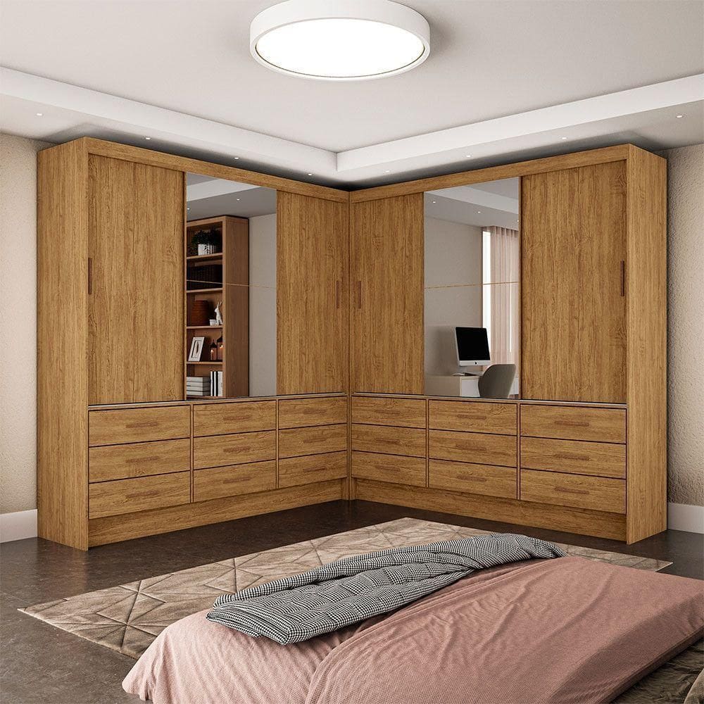Closet Sevilha 6 Portas Casal Duplo Plus 18 Gavetas Carioca