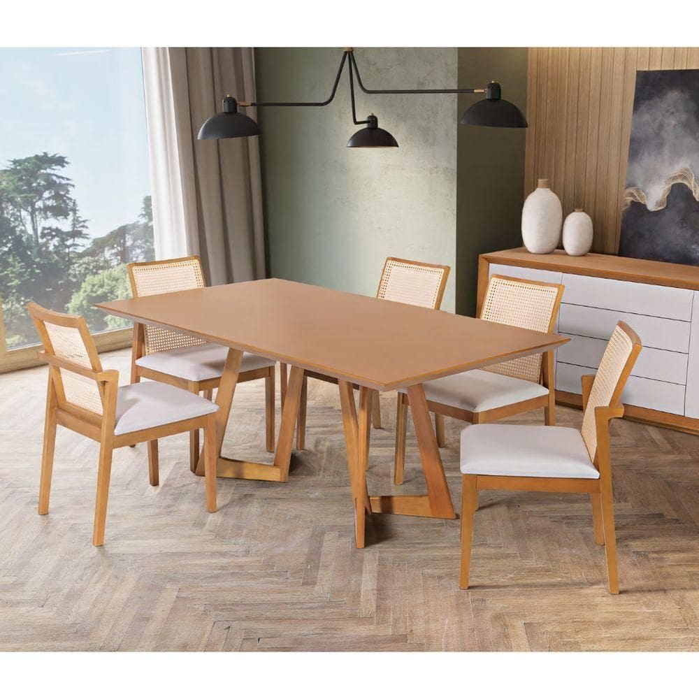 Mesa De Jantar Tampo Madeira Tauari 2,00x1,00 2,00x1,00