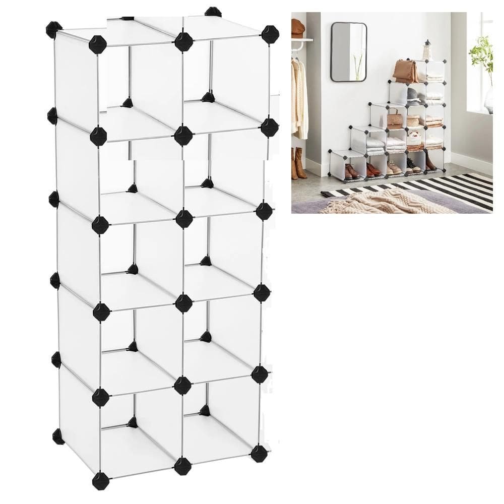 Estante Modular Sapateira 10 Modulos Organizador De Brinquedos Roupas Lavanderia Em Plastico Portatil Multiuso